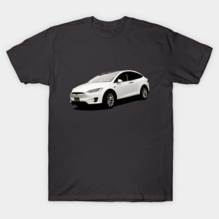 Tesla Model X Oil Painting T-Shirt